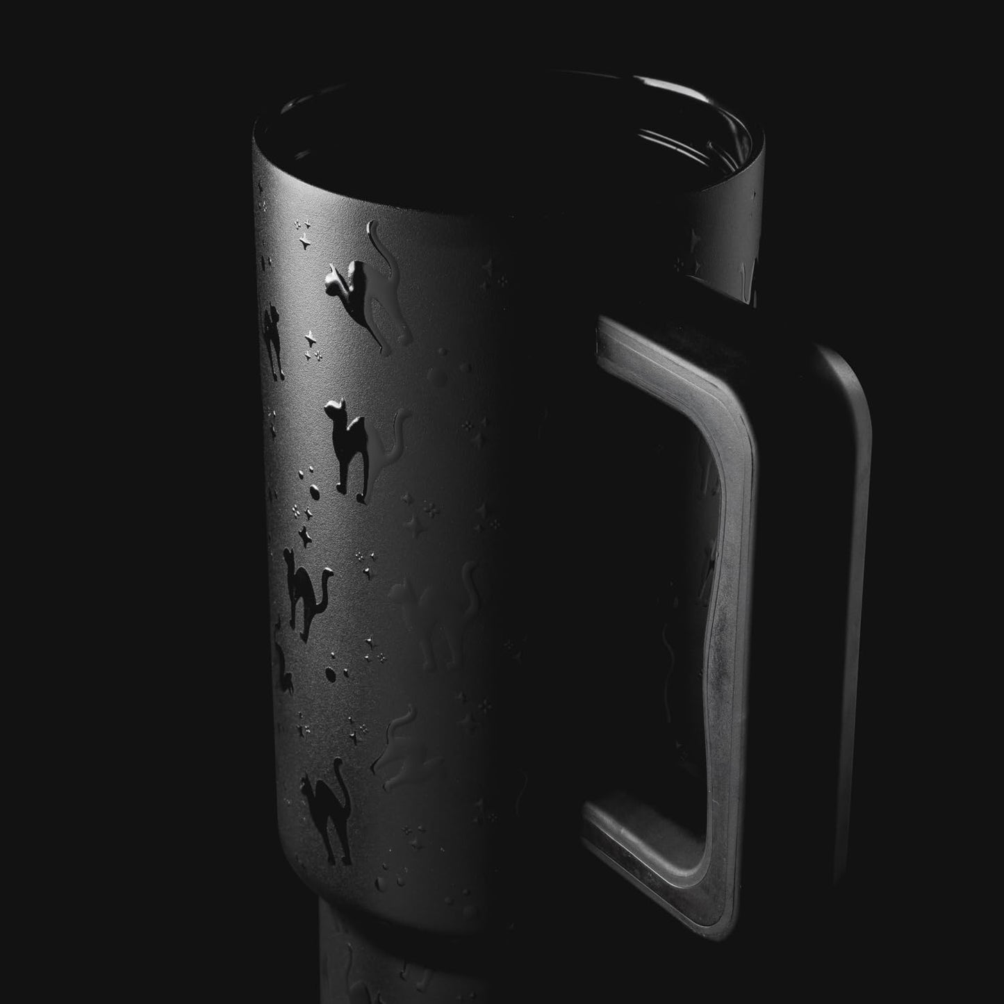 Simple Modern Halloween 40 oz Tumbler with Handle and Straw Lid | Leak-Proof Insulated Stainless Steel Water Bottle Travel Mug | Gifts for Women Men Him Her | Trek Signature | Black Cats