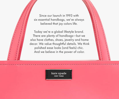 kate spade new york Faux Leather Pen and Pencil Case, Small Pouch for Office Organization for Women with Zipper Closure (Petite Stripe)