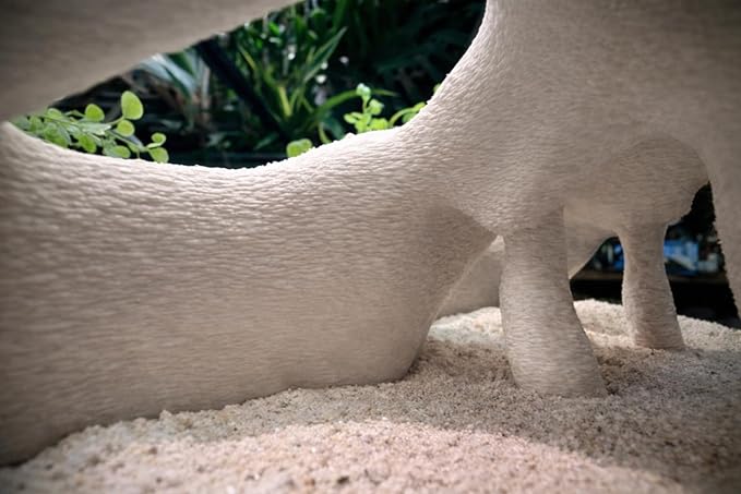 Aquarium & Terrarium Corner Underground Cave – Faux Mangrove Root Hideout for Betta, Corydoras, Shrimp, Geckos & Snakes – Natural-Look Tank Decor in Textured Root Style (Bone, 7.5"x7.5"x4")