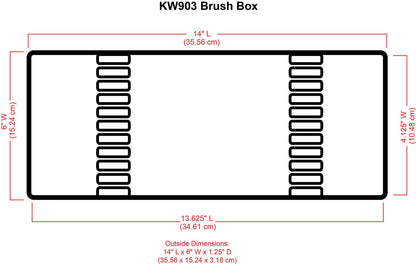 ArtBin KW903 Brush Box with Foam Inserts, Fine Art Portable Paint Brush Organizer, Plastic, Clear, 1.0 Count