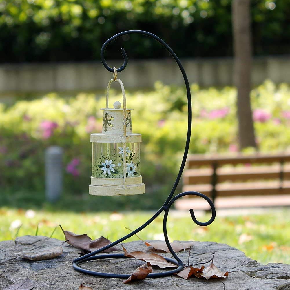 Waroom Home Metal Ornament Display Stand Set of 2 - Iron Ornament Holder for Air Plant, Hanging Glass Terrarium Globe Ball, Candle Glass Globe, Witch Ball, Lantern, Flower Pot (11.5")