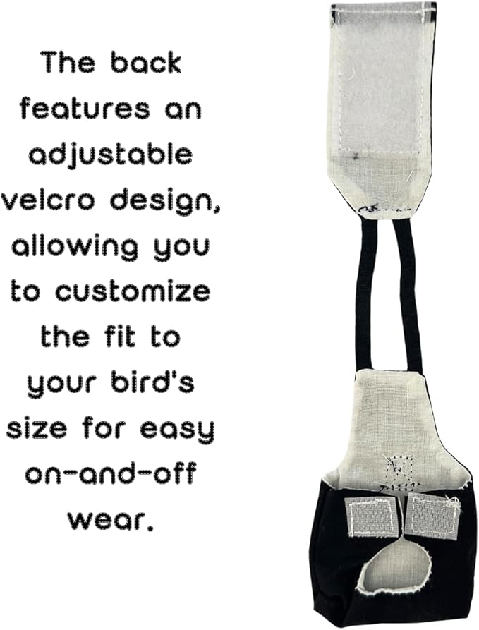 Bird Diaper Flight Suit, Cute Cosplay Parrot Clothes, Easy-to-Wear Washable Nappy, Durable Metal Ring Harness for Cockatiel, Conure, African Grey, Parakeet Outdoor Flying (Without Leash,XXL)