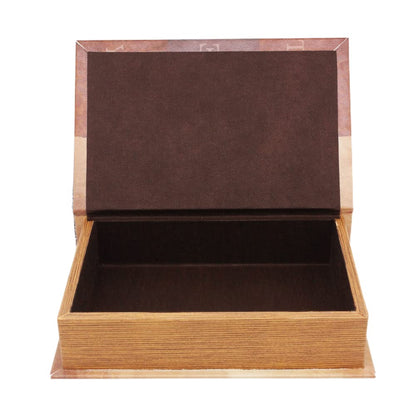 PACOLO Decorative Book Boxes, Faux Wood with Magnetic cover Storage for Hidden Jewelry, Money, and Cash (Love)
