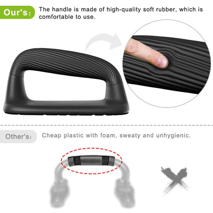 Kipika Push Up Bars, Pushup Stands, Anti-Slip Soft Plastic Push Up Handles, Bottom Anti-Slip Pad, Strength Training Equipment, Perfect for Floor Workout Exercise