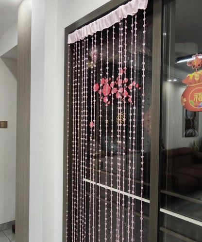 ave split Beaded Curtain Doorways Star Acrylic Hanging Door Beads String Curtains Tassel Room Divider Screen Decor for Doorway Window Living Room Wedding 049Star (Pink Star)
