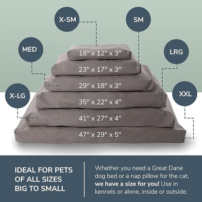 Naturepedic Organic Medium Pet Bed - Super Plush Dog & Cat Beds - Ultra Supportive Dog Bed Mat - Ideal Pet Bed with No Polyurethane Foam - 23" x 17" x 3"