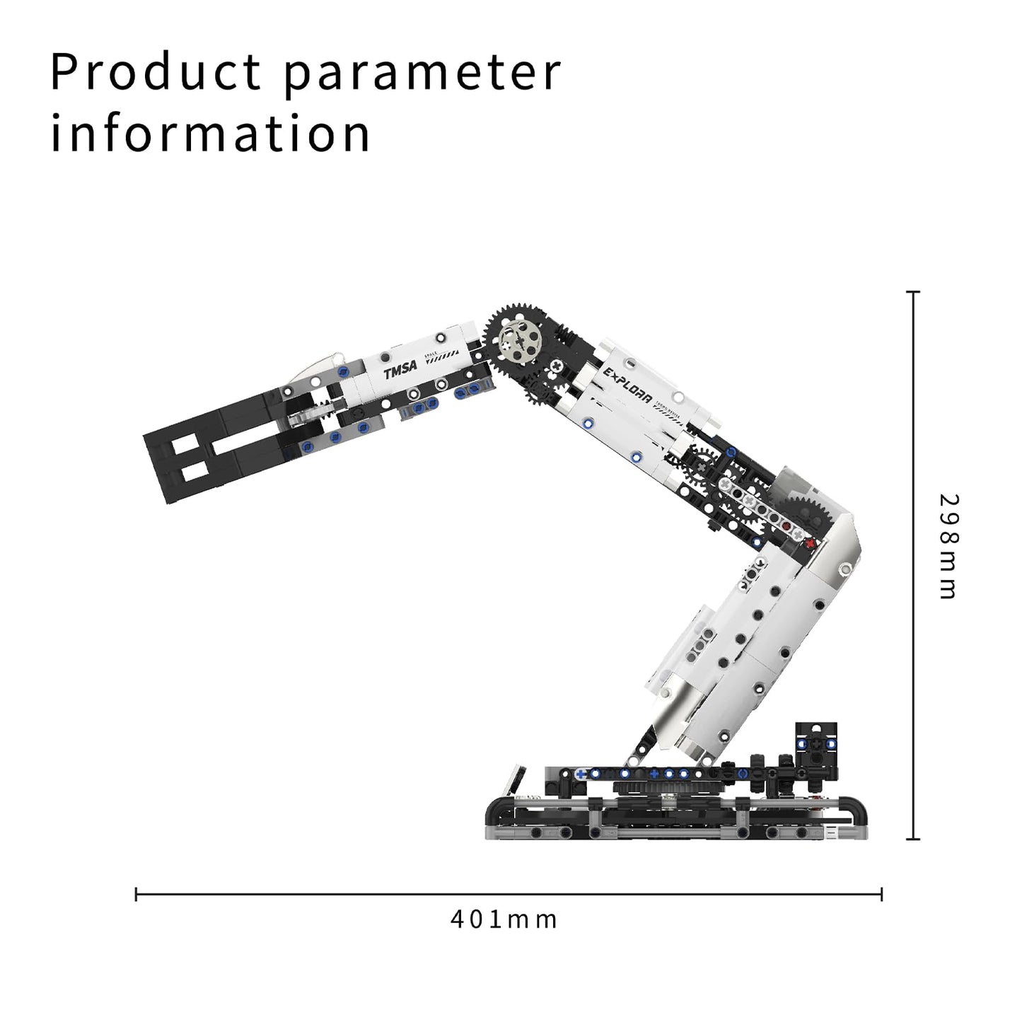 Robotic Arm Building Blocks Set, Programmable Stem Toys for Ages 8-13, Technic Coding Robot Toys for Kidults, 1029 Pcs Educational Projects for School, APP & Remote Control with Rechargeable Battery