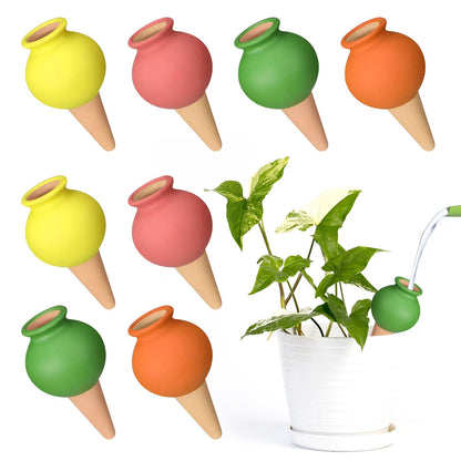 meiyimaoyi 8Pcs Terracotta Self Watering Devices Premium Self Ceramic,Automatic Watering Water Seepage Device for Vacation Care,Garden/Office/Outdoor/Indoor Plant Decoration
