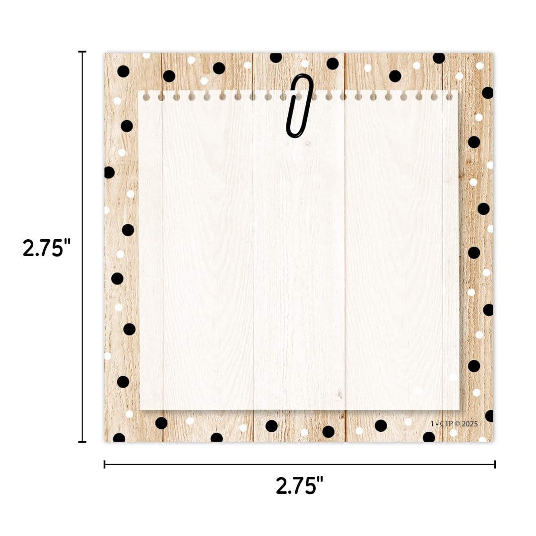 CTP Core Decor Polka Dots on Wood 3" Designer Cut-Outs (#11067 Creative Teaching Press)