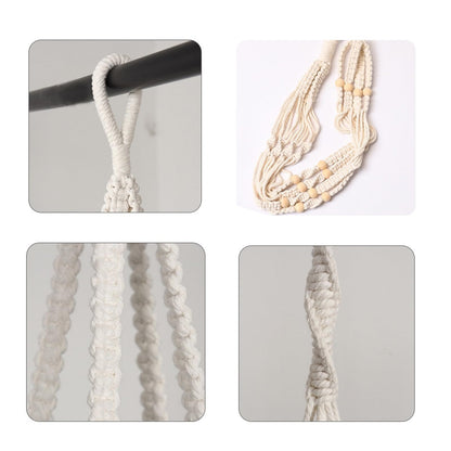 BLEAFLUV Hanging Planters with Macrame Plant Hangers for Indoor Outdoor Plants, 3 Set Hanging Baskets Flower Pots Holders 35''/27''/21'', Self-Watering Pots 7''/6''/5.5'', Boho Home Decor, White