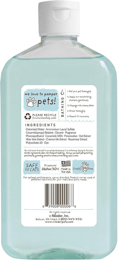 Bobbi Panter Oatmeal Dog Shampoo Aloe Vera, Chamomile & Rosemary – Moisturizing Natural Formula for Dry Skin, Tear-Free, 30:1 Concentrate, 14 oz (Case of 12)