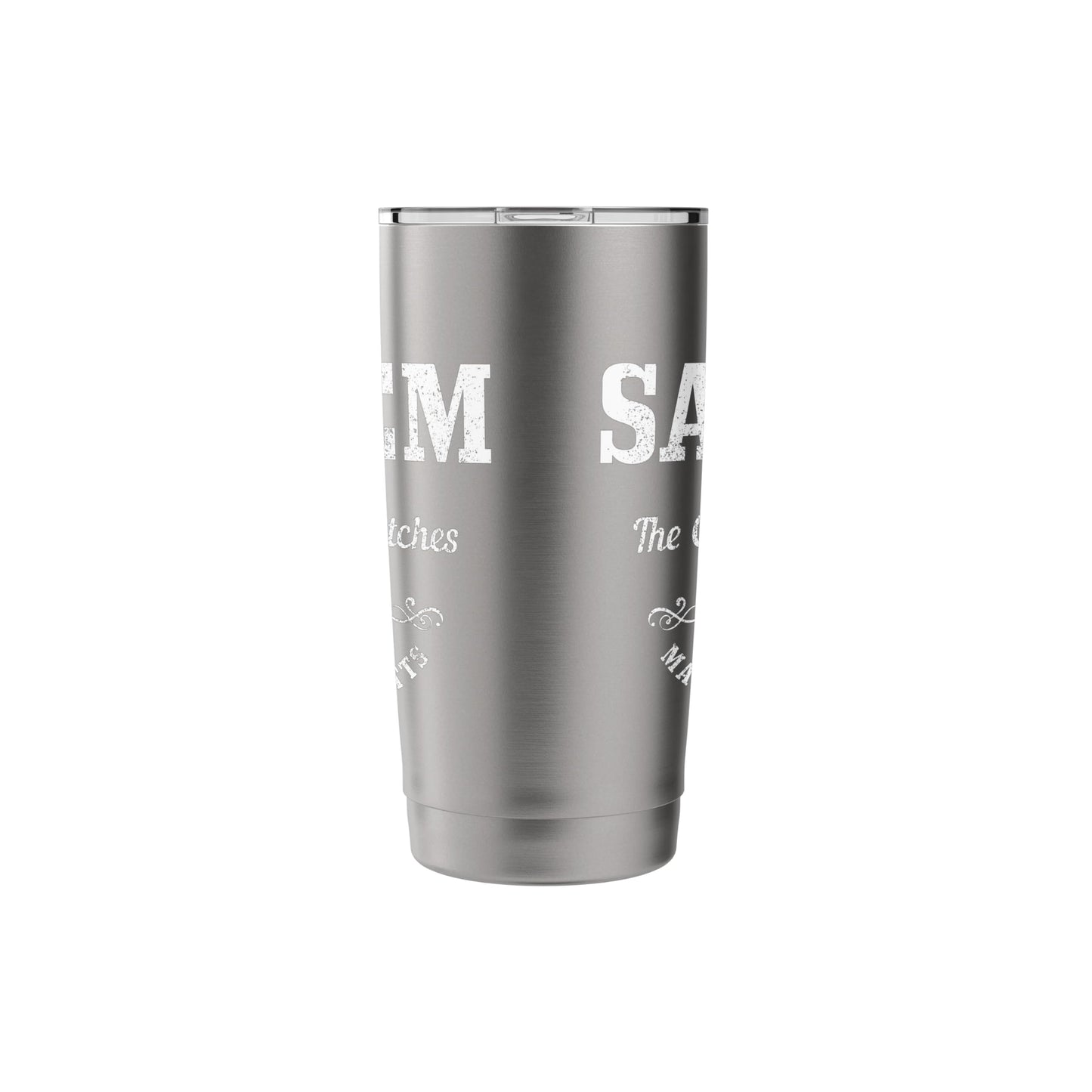 Salem Massachusetts Est. 1626 Witch Broom Halloween Vintage Stainless Steel Insulated Tumbler