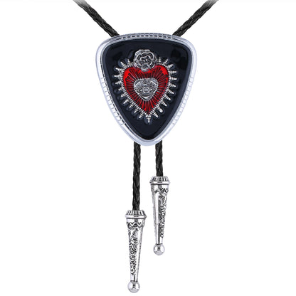 GelConnie Bolo Tie Black Vincent Vega Bolo Tie for Men Women Goth Cowboy String Ties Western Bolero Ties Men