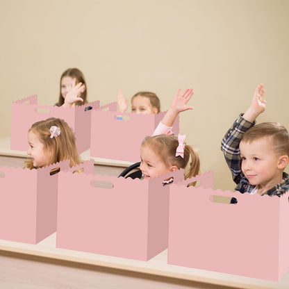 Whaline 24 Pcs Student Desk Privacy Boards Pink Classroom Desk Divider Shield Privacy Panel Folders Screen Partition for School Teacher Student Test Supplies