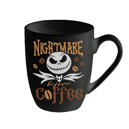 Pycat Jack Ceramic Black Coffee Mug Gifts, Nightmare Before Coffee Tea Cup with Handle, Halloween Christmas Holiday Gifts for Friends Women Men Novelty Funny Drink Mugs 13 oz