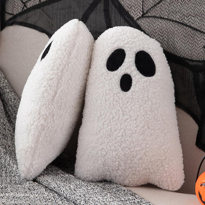 Ghost Pillow,Ghost Decor,Halloween Pillows Set of 2 White Cute Ghost Indoor Decorative Throw Pillow Ghost Plush Pillows for Halloween Decorative Home Sofa Bed Ghost Decor Cushion(11.8 Inch)