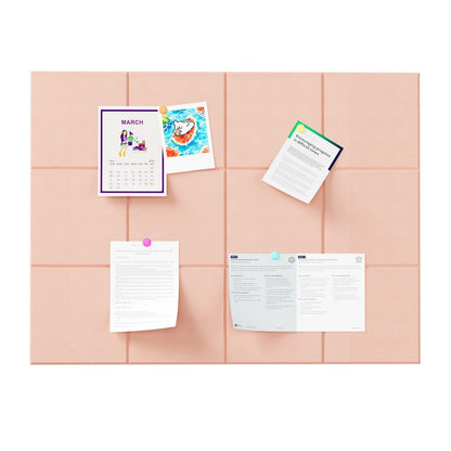 Baysola Felt Bulletin Board Panels 48 x 36 Inch Self Adhesive Wall Tiles Cork Board Alternative for Office Classroom Photos Notes 12 Pack