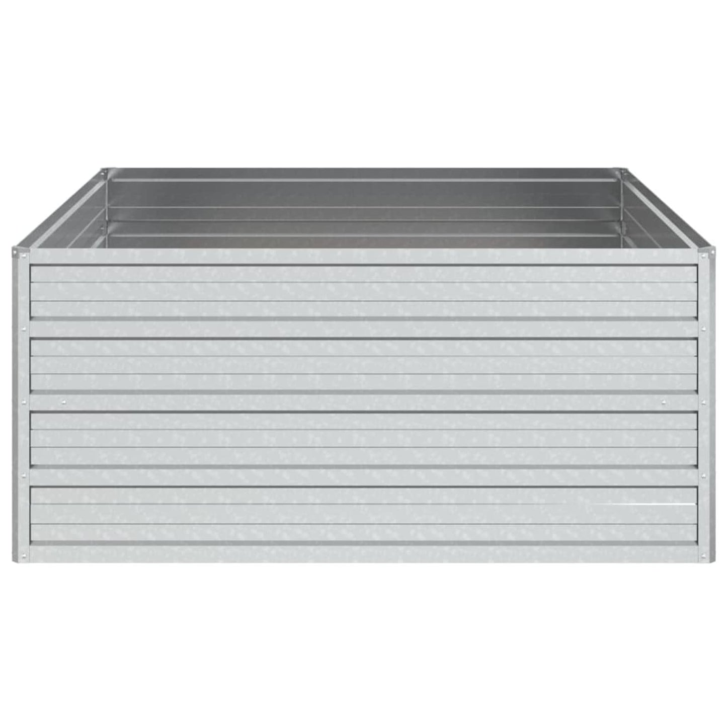 Homgoday Raised Bed Metal Garden Raised Bed Planter Flower Box Plant Bed Vegetable Bed Cold Frame Raised Bed for Garden Balcony 100 x 100 x 45 cm Galvanised Steel Silver