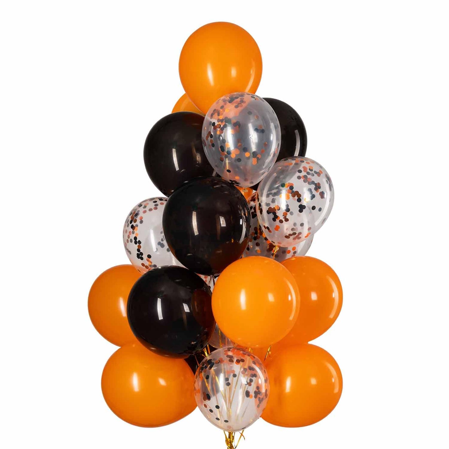Orange and Black latex Balloons Orange Black Confetti Balloon– Pack of 50,Party helium balloon Halloween Party Decorations Supplies 3 Style,12 Inch
