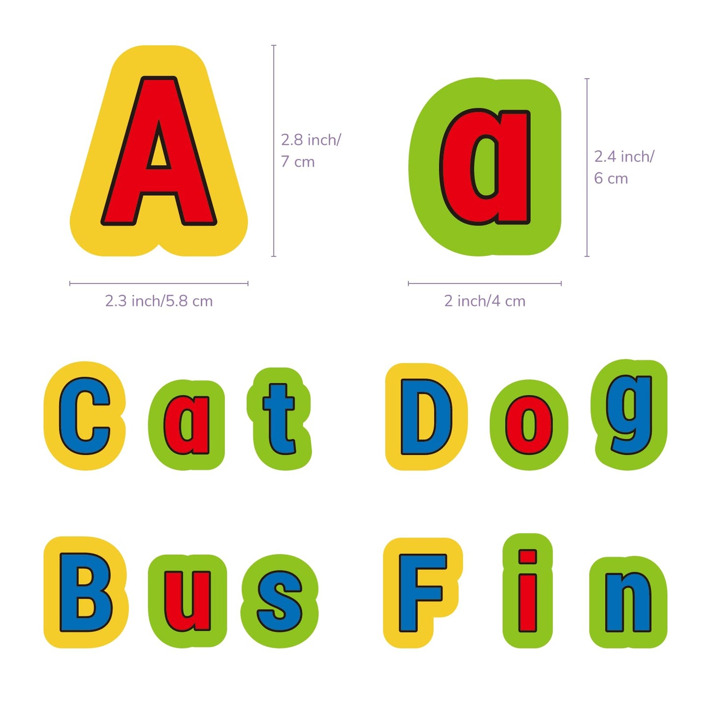 CHEFAN Felt Alphabets Letters,ABC Learning Toys,26 Lowercase & 26 Uppercase Letters Spelling Learning Toys Games for Preschool,Educational Kindergarten Learning Activities 3+ Years Old