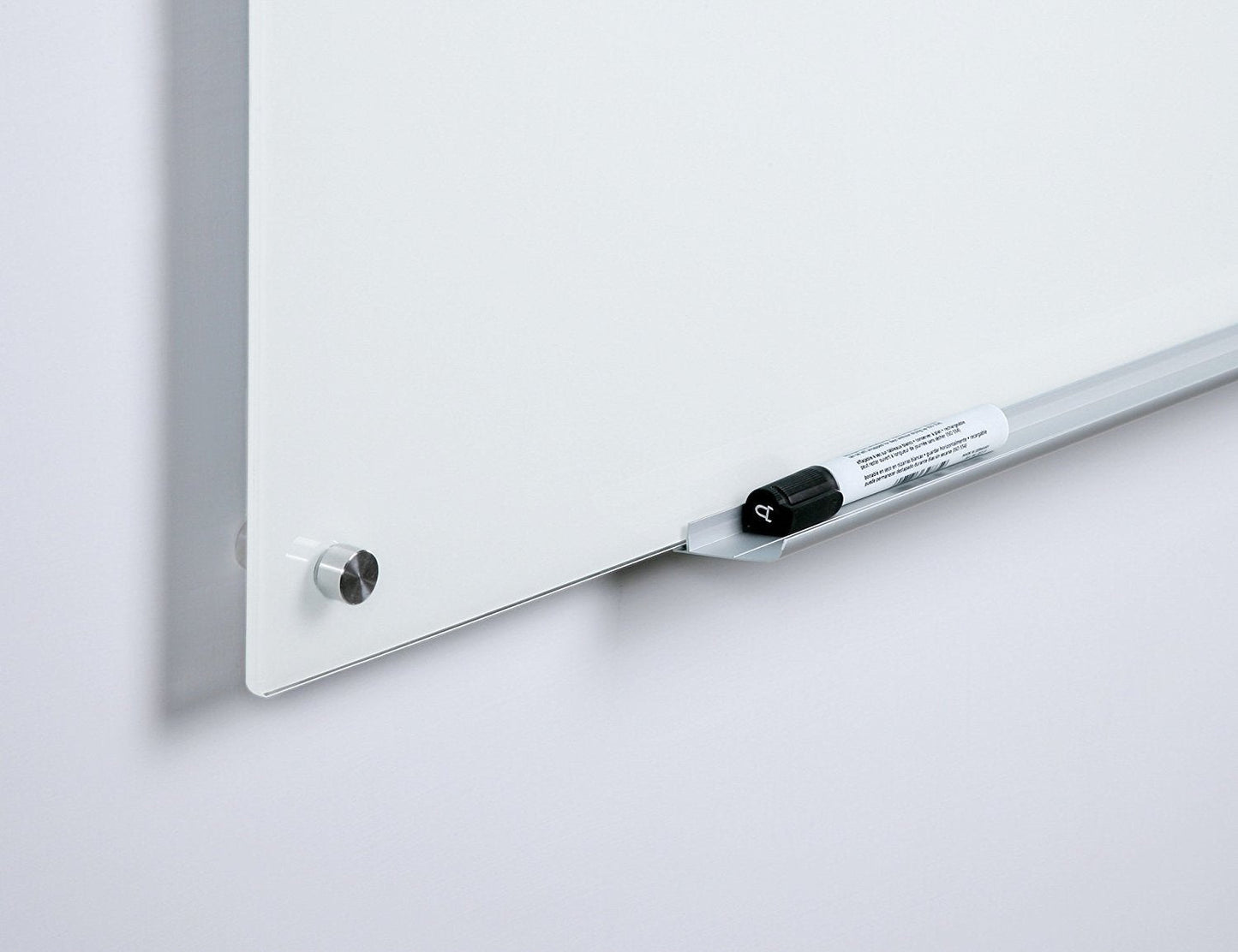 Audio-Visual Direct Magnetic Ultra White Glass Dry-Erase Board Set - 40" x 35" - Includes Magnets, Hardware & Marker Tray