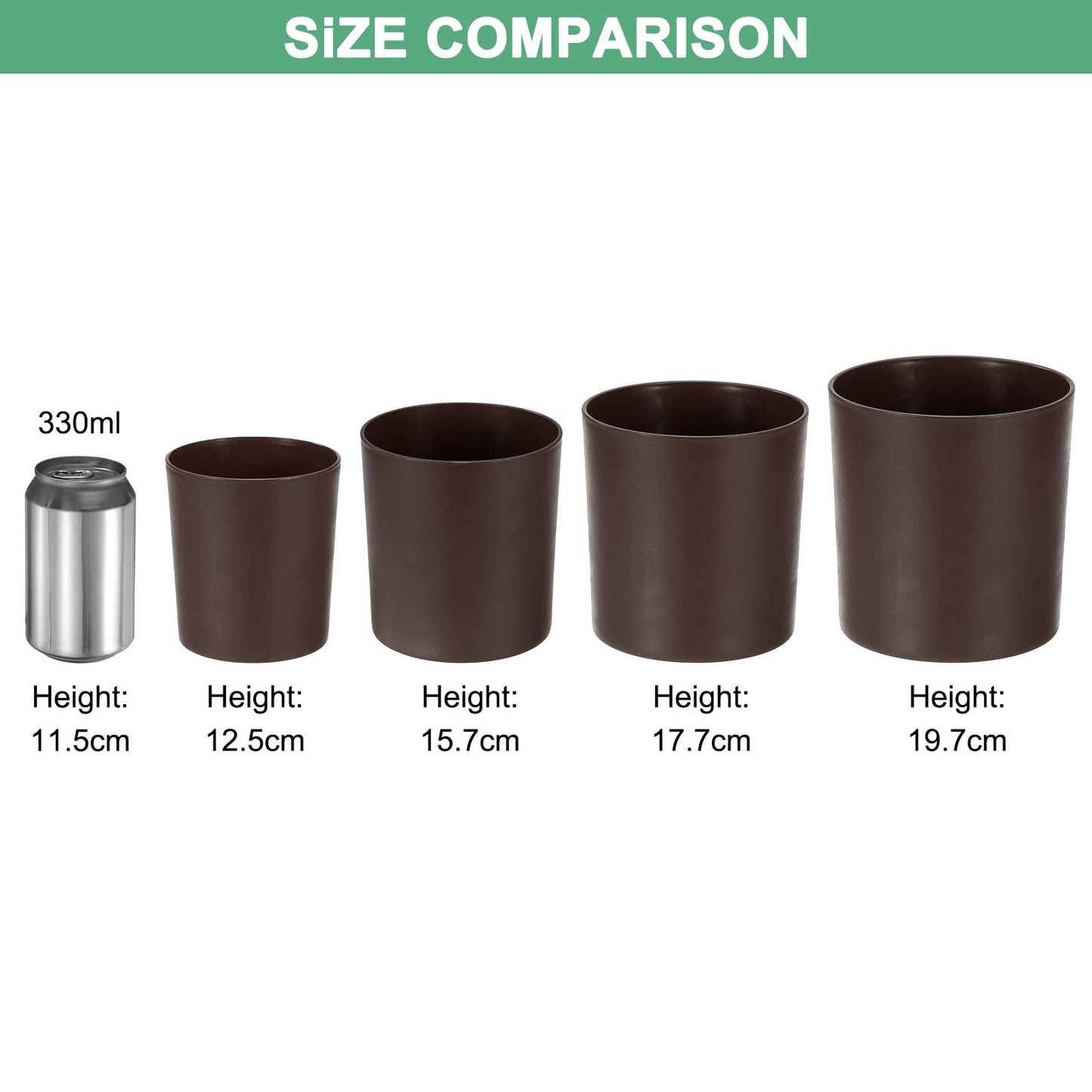 M METERXITY 4-Pack Plastic Plant Pots, 4 Inch Plastic Planters Round Flower Planter Containers Flower Pots for Indoor/Outdoor/Garden, Plant Holder [Gold Tone]