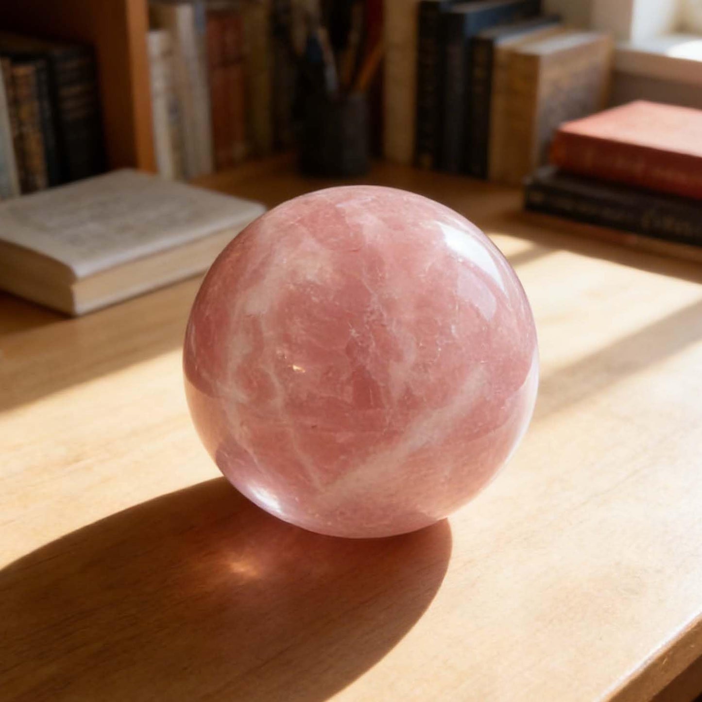 AierCrystal Natural Stone Crystal Sphere Feng Shui Home Decoration Ball Positive Energy Scrying Orb for Meditation Tool for Spiritual Space Purification Globe Diameter 4-5cm Pink Crystal Sphere