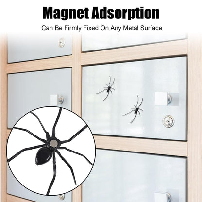 Spider Fridge Magnet, 2/4/6PCS Realistic Spiders Refrigerator Magnets Magnetic Spider Decoration for Halloween Birthday Pranks