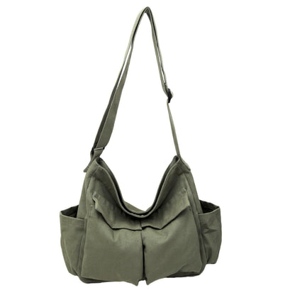 Cute Canvas Tote Bag for School/Work/Travel, Large Crossbody Messenger Bag Laptop Shoulder Bag