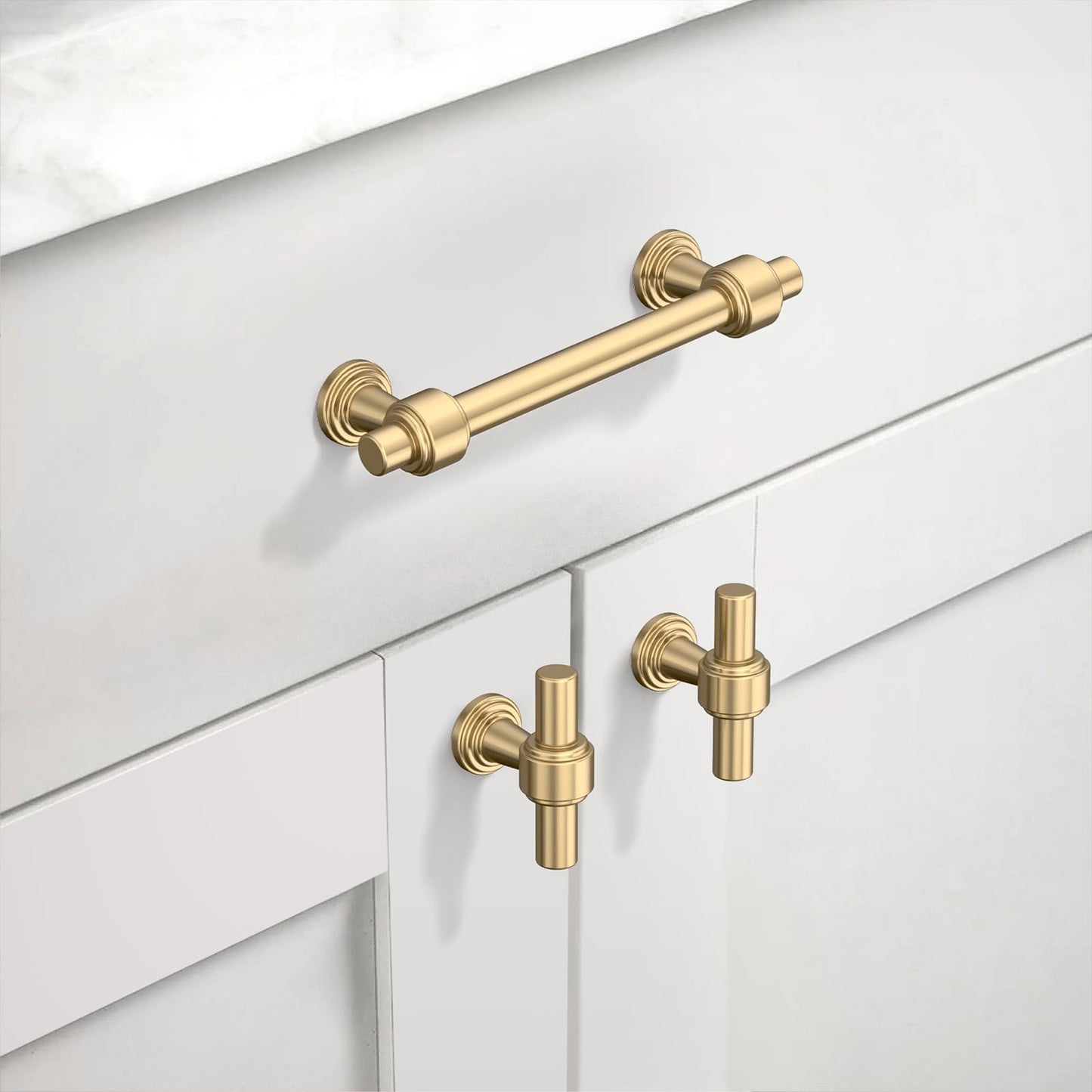 Asidrama 10 Pack Champagne Bronze Kitchen Cabinet Knobs Dresser Knobs Drawer Knob Cabinet Hardware Zinc Knob for Dresser Drawers