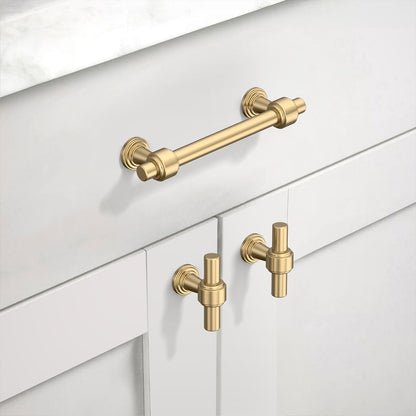 Asidrama 10 Pack Champagne Bronze Kitchen Cabinet Knobs Dresser Knobs Drawer Knob Cabinet Hardware Zinc Knob for Dresser Drawers