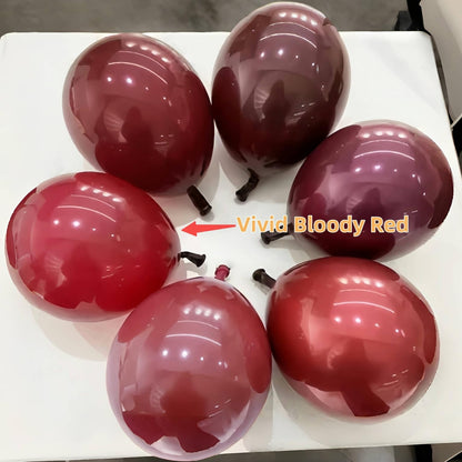 Halloween Bloody Balloons 12 Inch 51 Pcs Red and Black Scary Balloons with Ghost Expression Print Balloon Crimson Vivid Red Blood Hand Marble Balloon for Spooky Haunted House Scream Creepy Decor