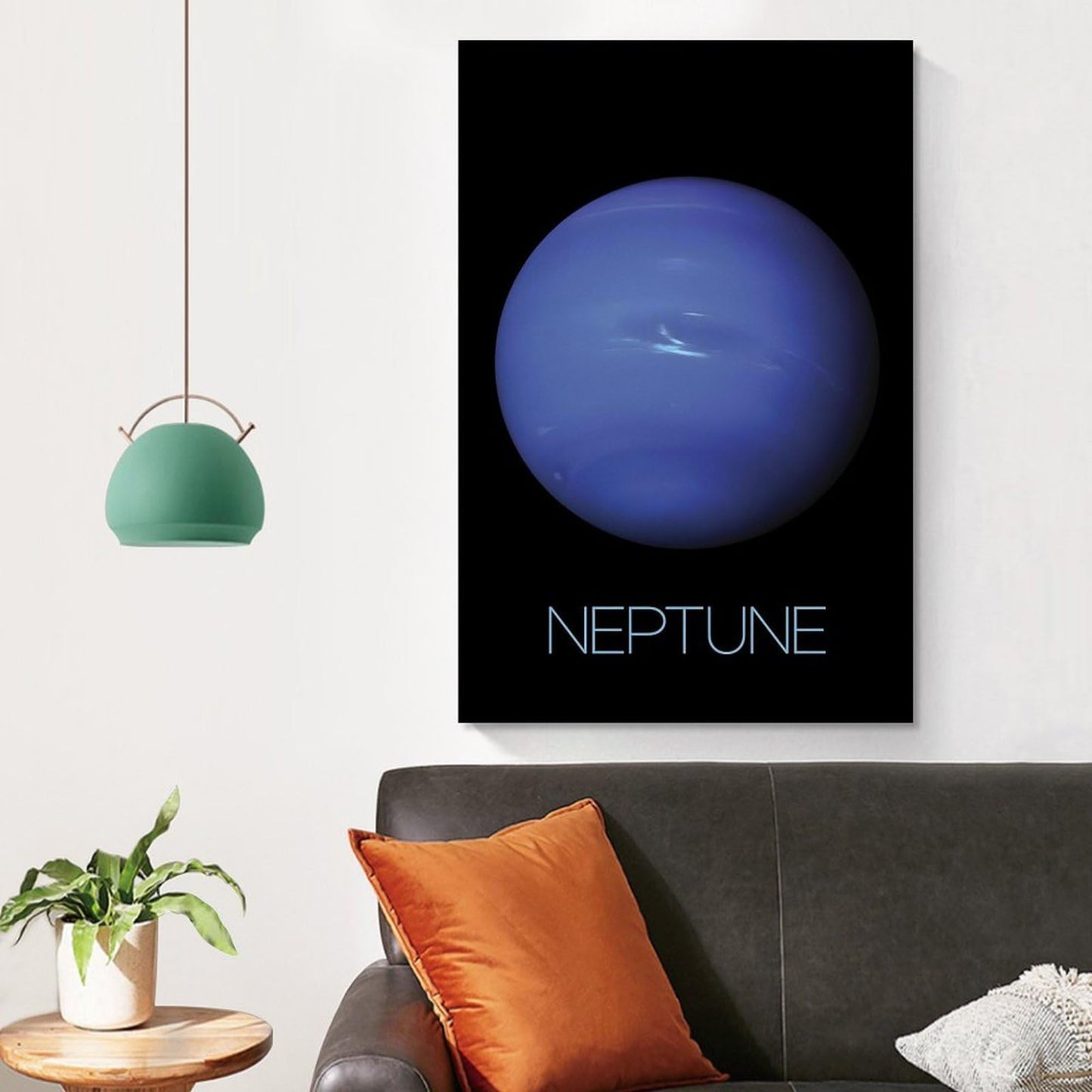 XIAOLOUTINYU Solar System Canvas Wall Art - Neptune Planet Space Poster for Kids Room Bedroom Classroom, STEM Educational Astronomy Decor, Science Gift for Boys Girls Teens, 16x24 Inch Unframed