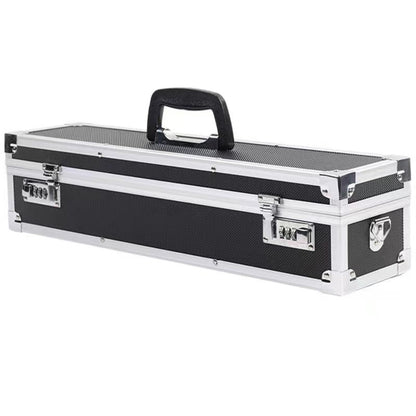 Flydoniso Chef’s Knife Case Aluminum Hard Case with Dual Combination Locks Cultery Carrier Portable Knife Organizer Block Holders Protectors With 8 Slots Can Hold Home Kitchen Knife Tools Up To 17.5”