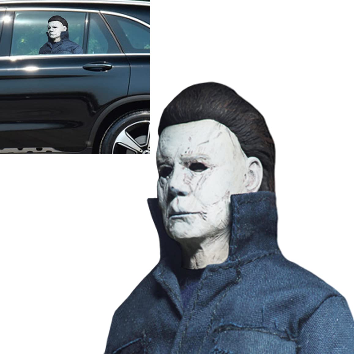 Toogod Car Window Decal Halloween Window Cling Funny Car Stickers for Automotive（for Left Side）