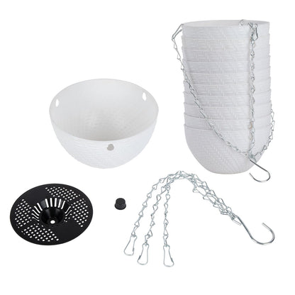 AKAZA 10 Pieces 6 Inch Hanging Planters,Mini Succulent Planter Pots with Hanging Chain and Indoor Plants Perfect for Balcony, Patio,Garden.