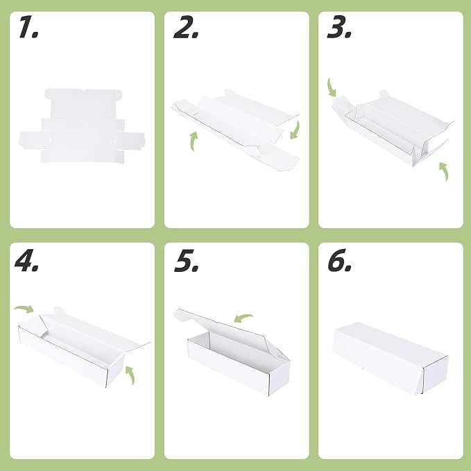 PHAREGE 15 Pack Trading Card Storage Boxes All White for 6000 PC 35pt Cards | 60 Dividers, Sport Card Storage, Card Shipping, Flat Bottom, Shape Well, Easy Fold, Easy Open, DIY Cardboard, Self-locking