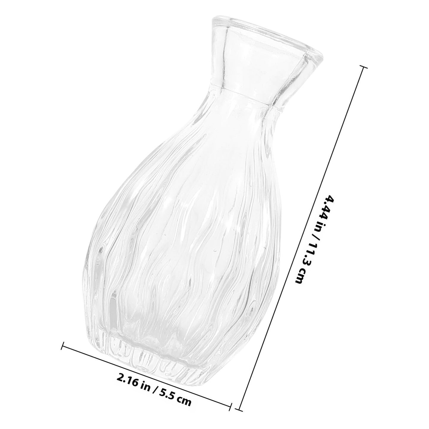 ORFOFE 4pcs Hydroponic Glass Flower Vases Small Decorative Terrarium Bottles for Home Desk Office Plant Propagation