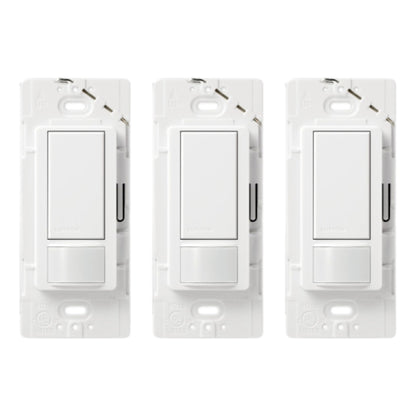 Lutron Maestro Motion Sensor Light Switch Indoor for Bathroom, Garage, Laundry Room, Any Bulbs, Occupancy Vacancy Sensor, Single-Pole, MS-OPS2-WH, White