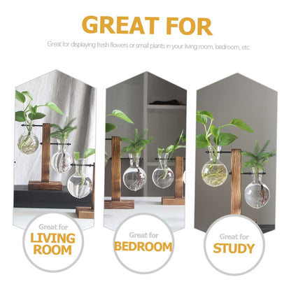 BESPORTBLE 1set Hydroponic Plant Vase Desktop Terrarium for Home Office Decoration Easy to Install Premium Glass for Floral Arrangement