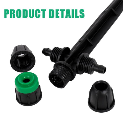 30 Pcs Drip Irrigation Sprayer Emitters for 1/4" Irrigation Tubing, Adjustable 360 Degree Water Flow Drippers on 6.5" Sturdy Stake with Double Lock Barbed Irrigation Drippers