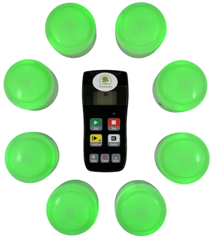 Trebisky Wireless Buzzer System for Game Show 8 Players Jeopardy Quiz Bowl Answer Buzzer w/ Light, Sound for Classroom Educational Learning Family Feud Adult Trivia Game Night Lockout,Back to School