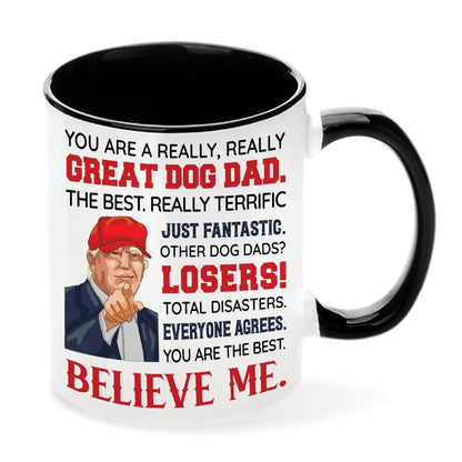 Viberty Dog Dad Fathers Day Gift - Dog Dad Gifts For Men - DogFather Gifts - Pet Lover Owner, Fur Papa Present Idea - Christmas, Birthday Gifts for Pet Lovers - Ceramic Mug 11 Oz