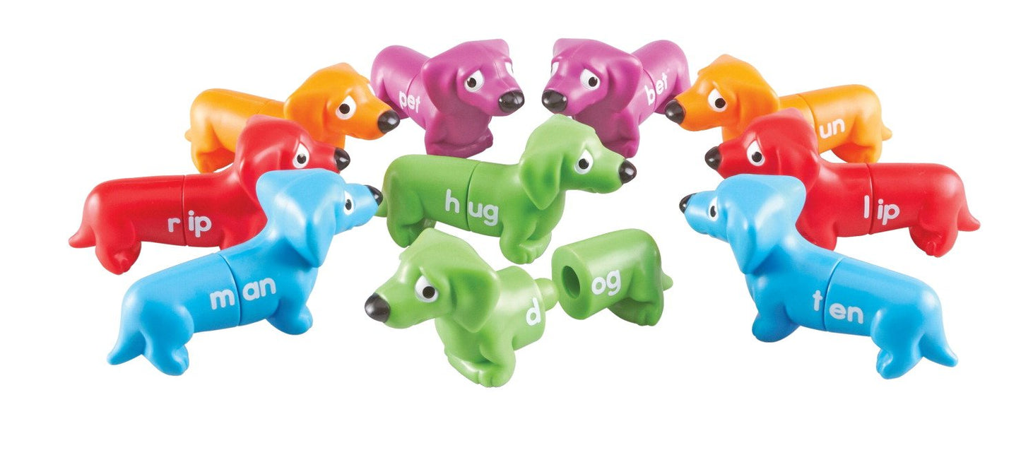 Learning Resources Snap-N-Learn Rhyming Pups Toy - Phonics, Letter Game, Toddler Color Recognition, Montessori Preschool Activities, Matching Set, Fine Motor Skills, Gifts for Boys and Girls