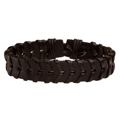 Eigso 6 Pcs Leather Bracelet Braided Wide Wristband Women Men Punk Rock Jewelry Skull