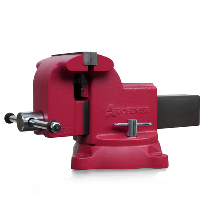AROEDVISE 8" Heavy-Duty Bench Vise, 8" Jaw Width & Opening, 11,025 lbs Clamping Force, 60,000 PSI Ductile Iron Vise with 360° Swivel Base, Anvil & Pipe Jaws for Metalworking Industrial Use (RS80)