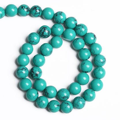 6MM 60PCS Green Turquoise Spacer Loose Beads for Jewelry Making DIY Bracelet Necklace