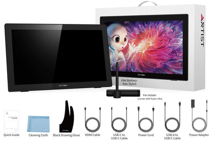 Drawing Tablet with Screen XPPen Artist 22 2nd Computer Graphics Tablet 122% sRGB with Tilt Function Battery-Free Stylus Adjustable Stand, 21.5inch Pen Display Compatible with Windows PC, Mac, Linux