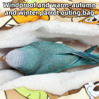 Warm Bird Carrier Bag for Winter Shoulder/Hand Bag Outdoor Portable Travel Carrier with Air Holes for Parakeets Lovebirds Conures Quarkes Caique (Yellow,Medium)