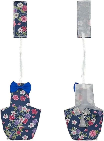 2 PCS Floral Bird Diaper Nappy Clothes Reusable Washable Cloth Blue&Green for Parrot Macaw Budgies Parakeet